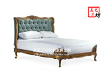 美式新古典全实木红橡床欧式雕花维也纳皇后软包床1.8米婚床家具