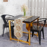 美式餐桌复古做旧书桌铁艺工作桌简约工作台实木仿古办公桌工业风