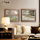 欧式美式大气高档装饰画客厅沙发背景画卧室玄关餐厅有框挂画壁画