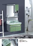 不锈钢浴室柜卫浴组合高档无指纹浴室橡木浴室柜0.8米彩色陶瓷