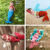 手工毛线 儿童摄影服装 影楼童装 婴儿拍照韩版新款美人鱼宝宝