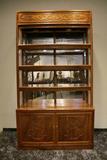 天赐名木红木家具书柜实非花玻璃非洲黄花梨书架中式仿古家具柜子