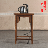 红木家具中式古典泡茶桌必备茶台电磁炉 实木边几角几鸡翅木茶几