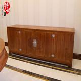 新中式餐边柜全实木 京瓷家具新中式仿古家具 餐厅柜老榆木餐边柜