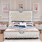 欧式床新古典布艺实木床公主床1.8米双人床法式家具布皮艺床现货