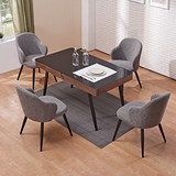 北欧家具日式餐桌椅子组合桌子现代简约小户型宜家风格钢化玻璃