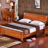 包邮家具实木床双人床 1.8米1.5米1.2米床架 结婚大床橡木童特价