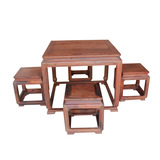 老挝大红了酸枝交趾黄檀加厚休闲餐桌八仙四方桌子精品红木家具