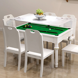 新款台球桌餐桌钢化玻璃桤木小户型餐桌椅组合快餐饭桌椅餐厅家具
