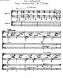 拉赫玛尼诺夫 c小调第二钢琴协奏曲 Op.18 双钢琴谱 钢琴谱 原版