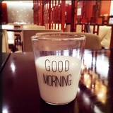 日本超人气同款good morning牛奶杯玻璃杯果汁杯早餐杯耐热花茶杯
