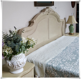 英国玫瑰 现代简约美式欧式实木家具结婚卧房卧房双人大床仿古白