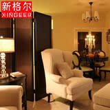 老虎椅单人沙发 小户型客厅卧室布艺沙发 美式沙发组合样板房家具