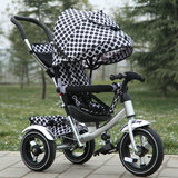 儿童婴儿三轮车脚踏车婴儿手推车0-7岁宝宝充气轮弹簧座三轮车