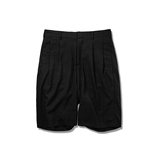 ROARINGWILD 16SS BOY SCOUTS / TR-ST 黑色打褶阔腿西装短裤