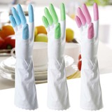 手护神 塑胶皮防水洗衣服加绒加厚耐用乳胶家务清洁橡胶洗碗手套