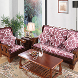 红木沙发坐垫带靠背四季通用秋冬中式椅子防滑老式布艺实木沙发垫