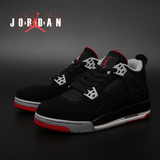 Air Jordan正品代购乔4代篮球鞋黑红 aj4女鞋 男鞋308452-089