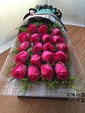 19朵33红白蓝粉桃红紫香槟玫瑰礼盒七夕节情人节生日鲜花上海速递