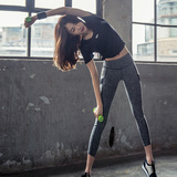 韩国专业女子训练服健身房瑜伽服速干套装跑步跳操夏季显瘦运动裤