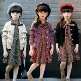 2016新款中大童装韩版加厚线衣女大童开衫儿童针织衫外套女童毛衣