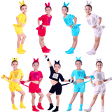 小白兔跳舞服装小兔子表演服装儿童卡通动物演出服装幼儿舞蹈衣服