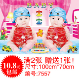 宝宝墙画 胎教娃娃画 胎教海报 双胞胎男宝宝 墙画可爱墙画7557