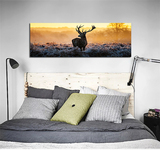 北欧风格客厅装饰画现代简约卧室床头单幅卡通动物麋鹿挂画壁画