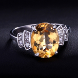 六福典雅炎黄明牌珠宝彩贸2015纯银食指戒指女欧美指环饰品全新