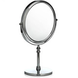 包邮欧式8寸高档大号不锈钢双面台式化妆间镜子 放大美容梳妆镜