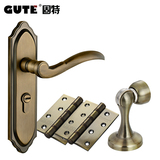 固特青古铜门锁 固特欧式美式卧室木门室内执手锁 房门锁三件套