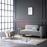 欧式宜家现代简约日式客厅小户型转角贵妃椅三人布艺沙发床组合