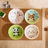 美浓烧 日本进口创意家用陶瓷碗 日式餐具卡通可爱儿童情侣吃饭碗