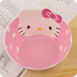 Hello Kitty新款密胺碗 日韩儿童卡通餐具 饭碗 塑料碗