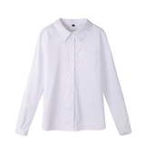 系列一 日系JK制服长袖秋冬打底白衬衫尖领 常规OL气质百搭 不透