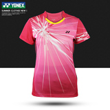 2016YONEX/尤尼克斯羽毛球服女款短袖上衣团体服装比赛队服210116