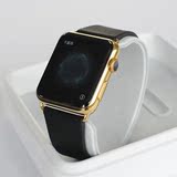 苹果手表镀金 iwatch/apple watch 42/38毫米皮质经典扣智能手表