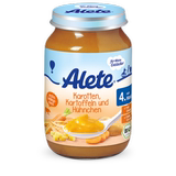德国雀巢Alete有机胡萝卜土豆鸡肉泥 190g 4个月以上