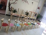 外贸mocka实木儿童餐椅宝宝凳子木制吃饭靠背小板凳幼儿园学习椅