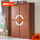 SM家具 简约现代定制时尚板式趟门钢塑工艺整体组装推拉门大衣柜