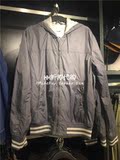 HM H&M专柜正品代购2016春男装尼龙拉链连帽夹克外套0224644007