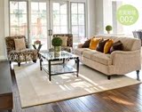 现代简约纯手工羊毛地毯客厅茶几卧室满铺定制做米白色1.6*2.3米