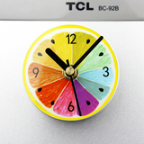 田园水果柠檬冰箱贴钟时尚创意柠檬冰箱钟留言贴磁性吸粘挂钟表