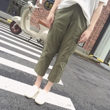 ●Jcom● 妈妈带来的日本尾松口袋工装裤七分休闲裤女/yi