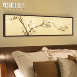 玉兰图单幅中式国画卧室装饰画床头画墙画背景画带框客厅壁画挂画