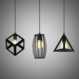 北欧复古工业风吊灯创意艺术个性咖啡厅三头灯鸟笼小吊灯罩餐厅灯
