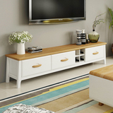 北欧实木2米电视柜 简约橡木 纯实木客厅地中海地柜白色电视机柜