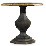 欧式复古原木做旧休闲桌定制 美式古典原木色 黑色做旧小圆桌茶桌