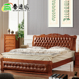 欧式床双人床实木床橡木床1.8软靠床高箱储物床公主特价香河家具