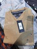 全球购Tommy Hilfiger专柜正品 男士V领纯色山羊绒混纺棉线针织衫